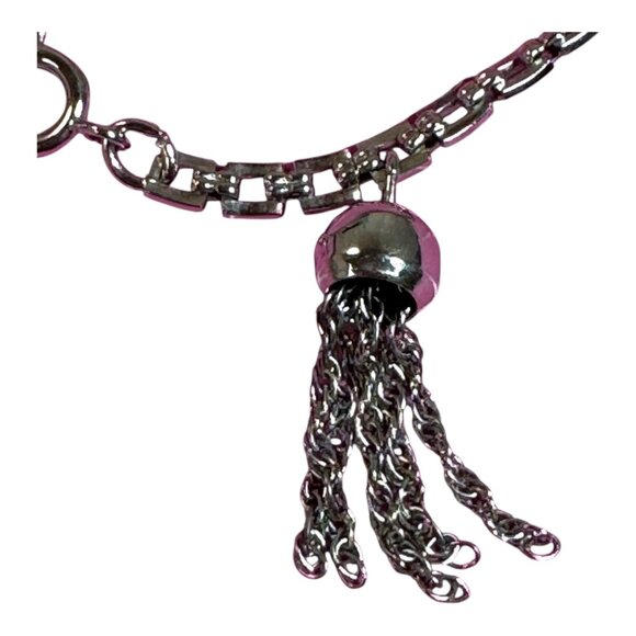 Vt JB Sterling Silver Engravable Engrave Blank Bangle Bracelet Safety Chain Oval - Picture 10 of 10